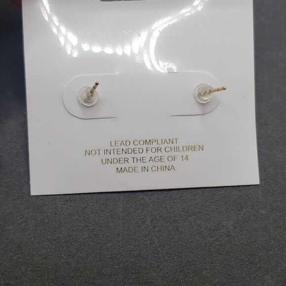 Gold Mickey mouse Rhinestone earrings - Picture 3 of 3